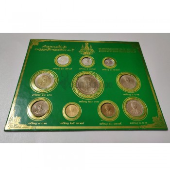 THAILAND 1996 10 DIFFERENT COMMEMORATIVE COINS - UNC - WITH FOLDER