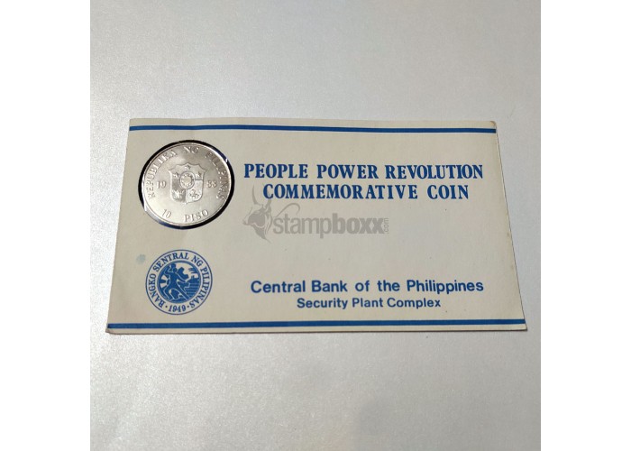 PHILIPPINES 10 PISO 1988 COIN FOLDER UNC