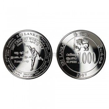 SRI LANKA 1000 RUPEES 2007 KM-174 PROOF COIN