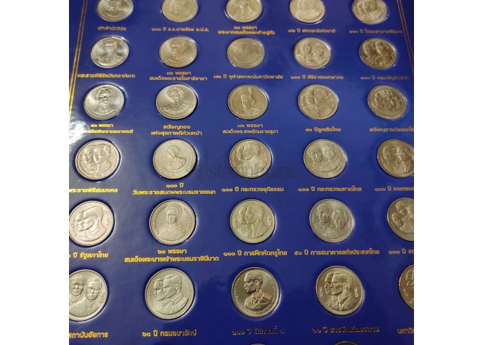 THAILAND 41 DIFFERENT COMPLETE SET OF 2 BAHT COINS