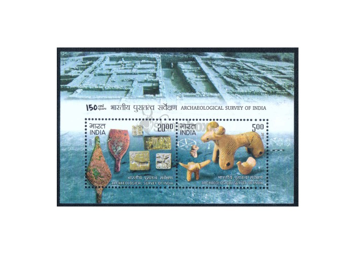 MINIATURE SHEET - 2011 ARCHAEOLOGICAL SURVEY OF INDIA