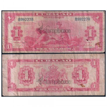 CURAÇAO 1 GULDEN 1947 P-35 USED