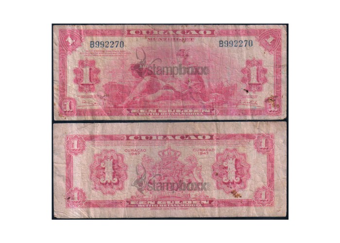 CURAÇAO 1 GULDEN 1947 P-35 USED