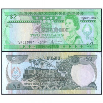 FIJI 2 DOLLARS 1980 P-77 USED