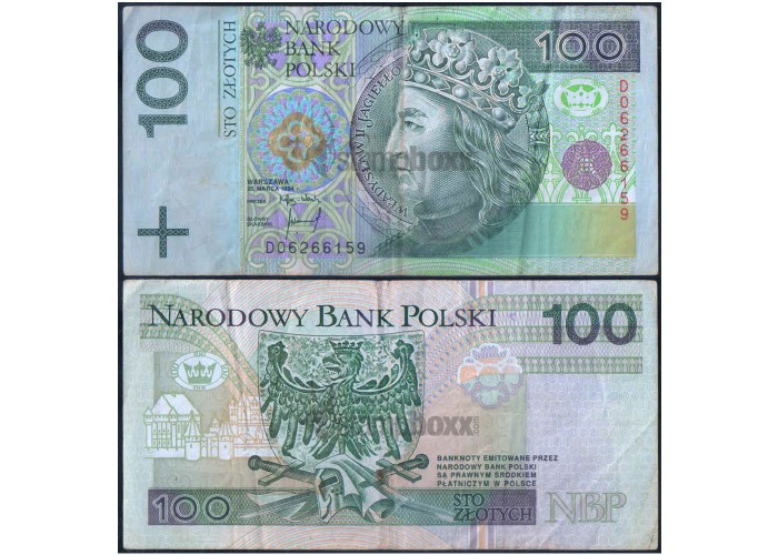 POLAND 100 ZLOTYCH 1994 P-176 USED