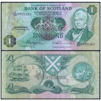 SCOTLAND 1 POUND 1975 P-111 USED