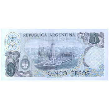 ARGENTINA 5 PESO 1974-76 P-294 UNC