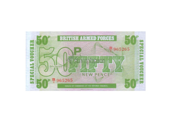 BRITISH ARMED FORCES 50 PENCE 1972 P-M49 UNC