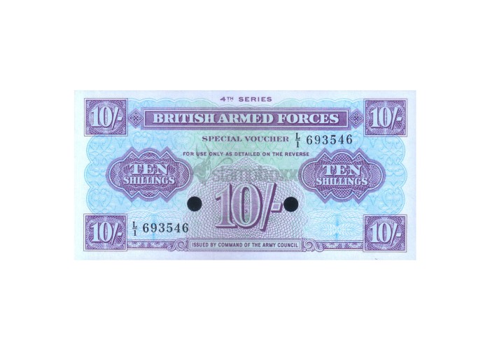 BRITISH ARMED FORCES 10 SHILLINGS 1962 P-M35b UNC SPECIMEN - RARE