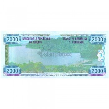 BURUNDI 2000 FRANCS 2001 P-41 UNC - LARGE SIZE