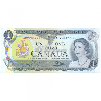 CANADA 1 DOLLAR 1973 P-85c UNC - TINY MILD STAIN