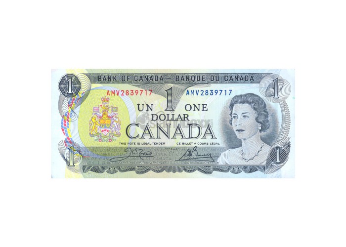 CANADA 1 DOLLAR 1973 P-85c UNC - TINY MILD STAIN