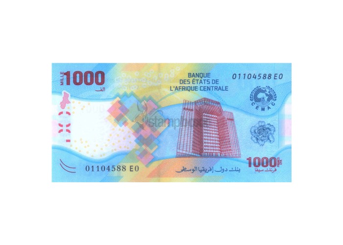 CENTRAL AFRICAN STATES 1000 FRANCS P-701 2020 UNC HYBRID