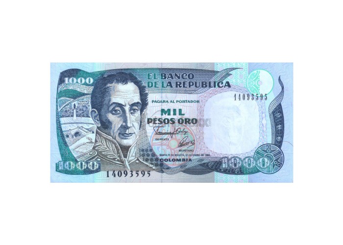 COLOMBIA 1000 PESOS 1992 P-432A UNC