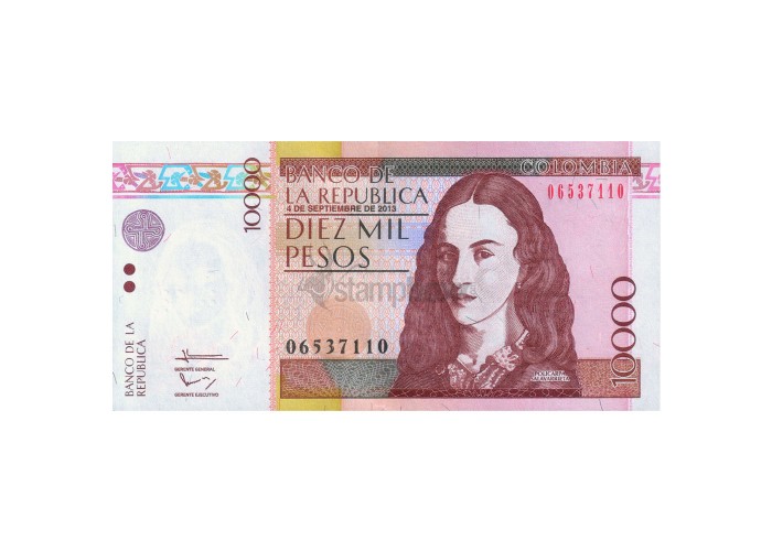 COLOMBIA 10000 PESOS 2013 P-453 UNC