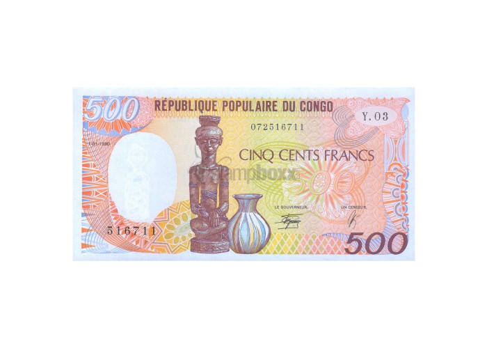 CONGO REPUBLIC 500 FRANCS 1990 P-8c UNC