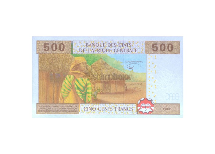 CONGO CENTRAL AFRICAN STATES 500 FRANCS 2002 P-106T UNC