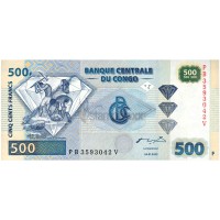 CONGO 500 FRANCS 2002 P 96 G&D UNC