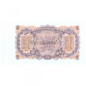 CZECHOSLOVAKIA  1 KORUNA 1953 P-78b UNC - SPECIMEN