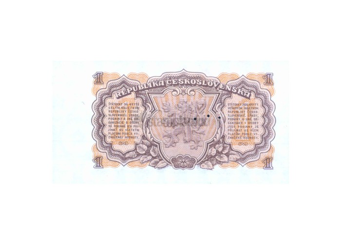 CZECHOSLOVAKIA  1 KORUNA 1953 P-78b UNC - SPECIMEN