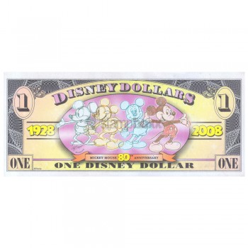 DISNEY DOLLAR 1 DOLLAR 2008 P-NL UNC