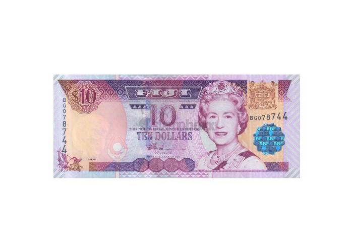 FIJI 10 DOLLARS 2002 P-106 UNC