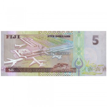 FIJI 5 DOLLARS 2002 P-105b UNC