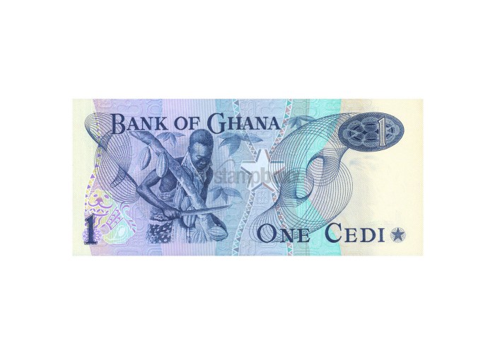 GHANA 1 CEDI 1976 P-13 UNC