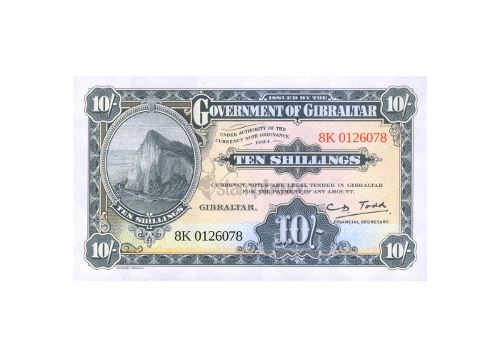 GIBRALTAR 10 SHILLING 2019 UNC 