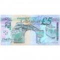 GIBRALTAR  5 POUNDS 1988 P-21b UNC