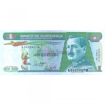 GUATEMALA 1 QUETZAL 1988 P-66 aUNC