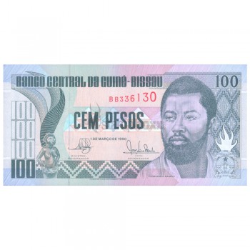 UNC Guinea Bissau P 11-100 Pesos 1990 