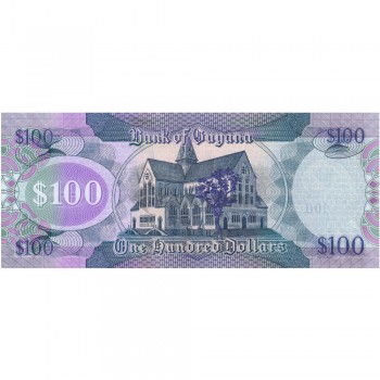 GUYANA 100 DOLLARS 2022 P-36e UNC