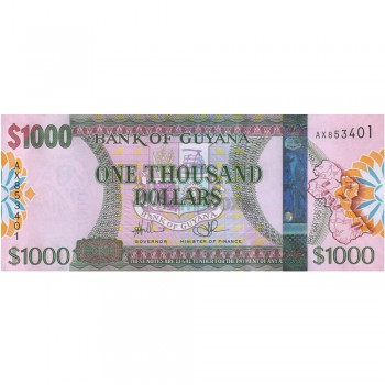 GUYANA 1000 DOLLARS 2011 P-39 UNC