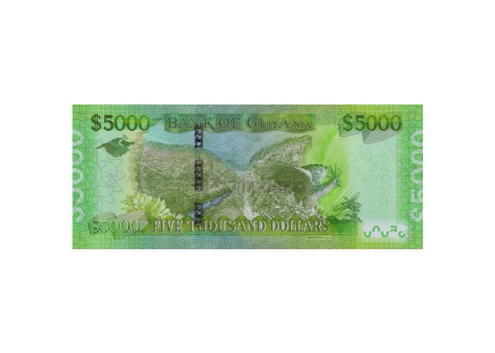 GUYANA 5000 DOLLARS 2014 P-40a UNC