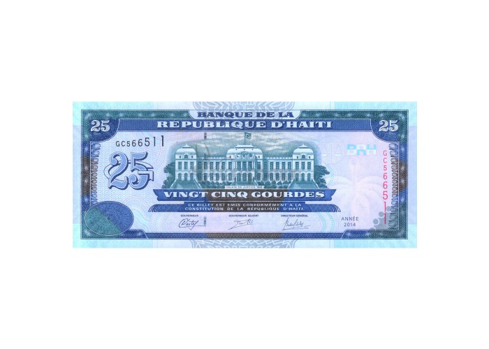 HAITI 25 GOURDES 2014 P-266 UNC