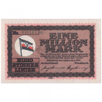 GERMANY - HUGO STINNES LINIEN 1000000 MARK 1923 UNC