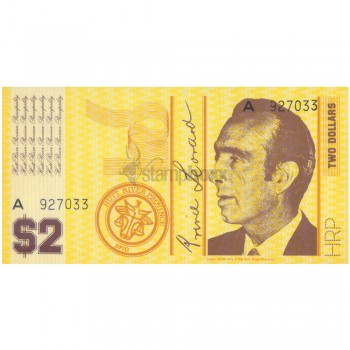 HUTT RIVER PROVINCE 2 DOLLARS 1970 UNC