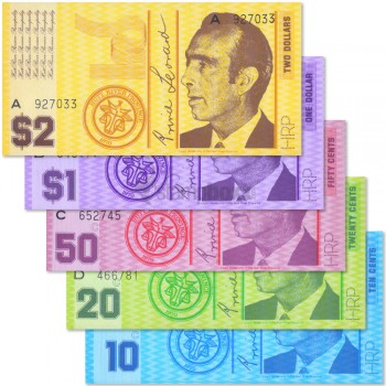 HUTT RIVER PROVINCE 10-20-50 CENTS 1 - 2 DOLLARS 1970 UNC - FULL SET