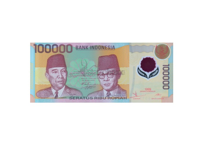 INDONESIA 100000 RUPIAH 1999 P-140 UNC POLYMER