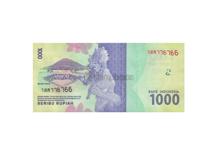 INDONESIA 1000 RUPIAH 2018 154c(2) UNC