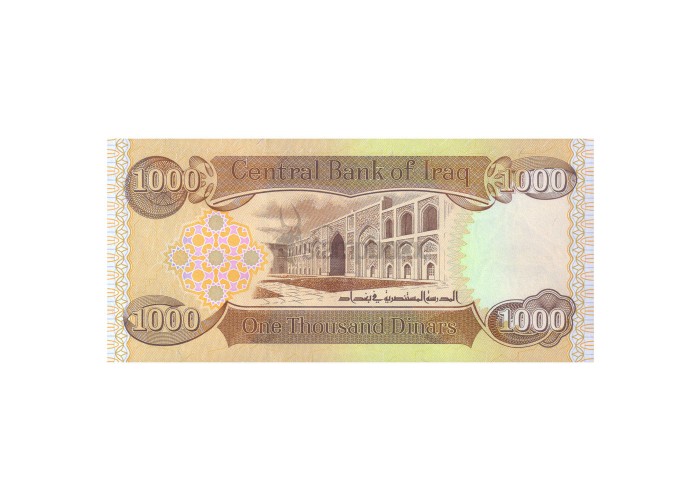 IRAQ 1000 DINARS 2018 P-NEW UNC