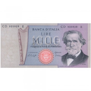 ITALY 1000 LIRE 1969-81 P-101 UNC