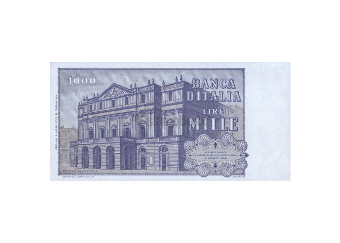 ITALY 1000 LIRE 1969-81 P-101 UNC