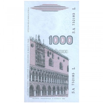 ITALY 1000 LIRE 1982 P-109 UNC