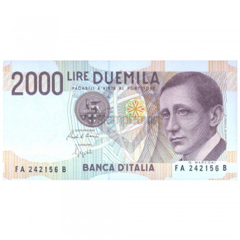 ITALY 2000 LIRE 1990 P-115 UNC