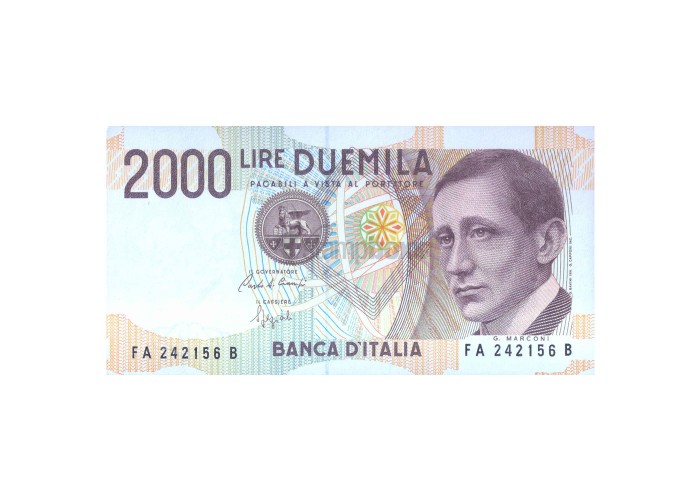 ITALY 2000 LIRE 1990 P-115 UNC