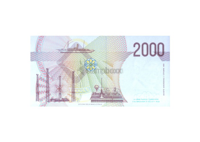 ITALY 2000 LIRE 1990 P-115 UNC