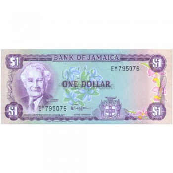 JAMAICA 1 DOLLAR 1982-86 P-64 UNC