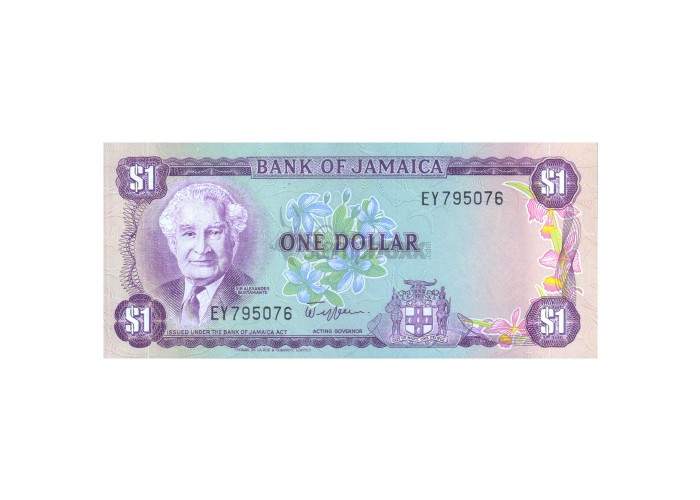 JAMAICA 1 DOLLAR 1982-86 P-64 UNC